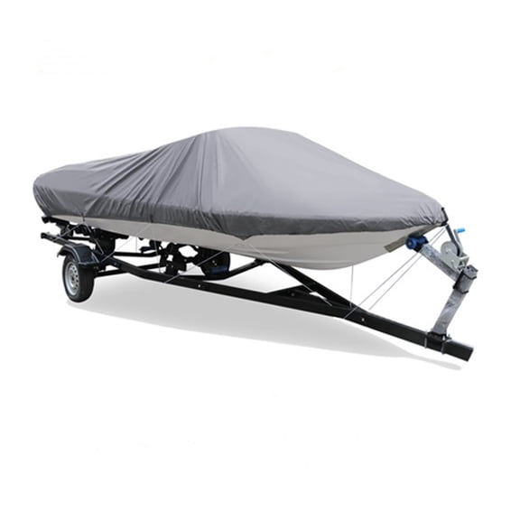 210D Fishing Ski Boat Cover V-Hull Sunproof Speedboat Boat Mooring Cover 14-16ft/16-18ft/17-19ft/20-22ft