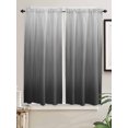 thumbnail image 5 of Grey Ombre Bathroom Window Curtain, Contemporary Gradient Abstract Art Light Filtering Coffee Kitchen Curtains, Bedroom Living Room Curtains 2 Panel 84"x63", 5 of 6