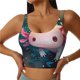 thumbnail image 1 of Balery Whimsical Axolotl Fantasy Sujetadores deportivos con espalda cruzada para mujer, acolchados, sin costuras, de alto impacto, ideales para yoga, gimnasio, entrenamiento y fitness.-, 1 of 8