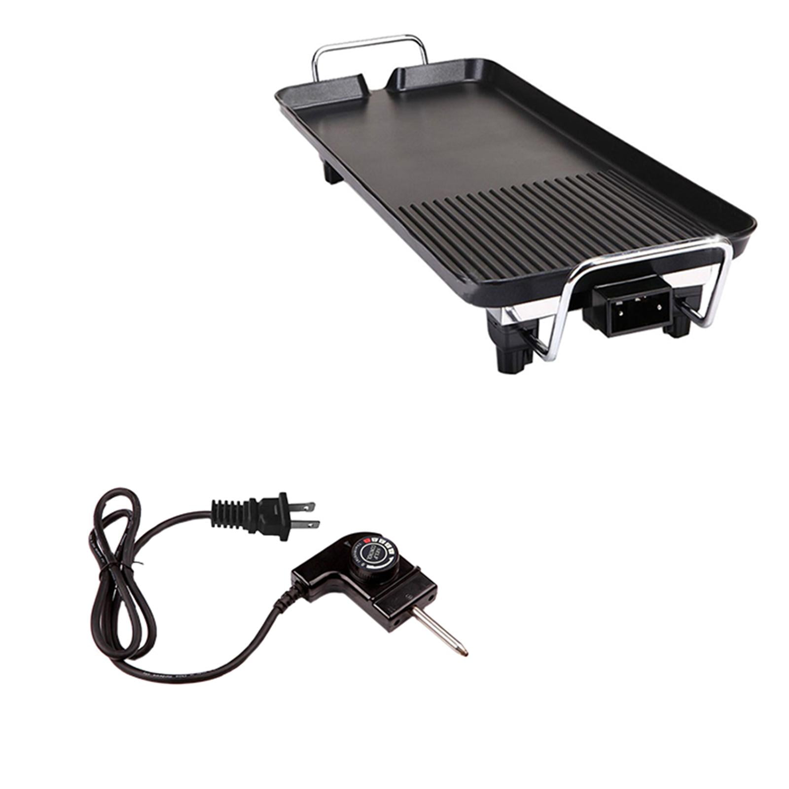 Siruishop Electric Griddle Electric Skillet Bbq Stay Cool Handles Camping Portable Flat Grill Barbecue Tool Grill Griddle Indoor Grill M Black M