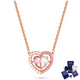 thumbnail image 1 of COLLAR SWAROVSKI CORAZON COLGANTE GEMA ROSA + KIT DE REGALO, 1 of 6