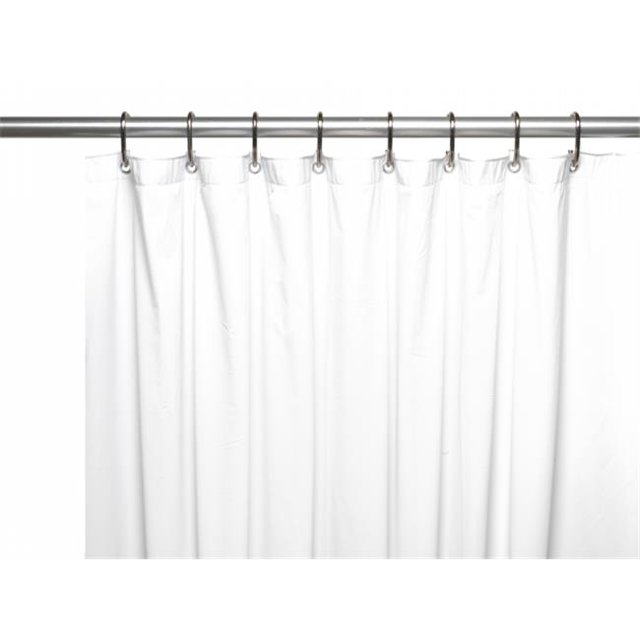 SC-JUMBO-21 Jumbo Long&44; Doublure de Rideau de Douche en Vinyle de 8 Calibres en Blanc