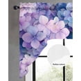 thumbnail image 2 of Spring Purple Hydrangea Swag Valances for Windows, Small Curtains Drapes, Country Flowers Garden Plants Kitchen Window Curtains Over Sink Window Treatment Valance for Bedroom/Bathroom 56"x36", 2 of 5