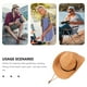 thumbnail image 2 of Sombrero de ala ancha para hombres Sombrero de paja de playa de verano Sombreros plegables de sol para adultos (caqui), 2 of 5