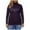 Purple, variant on ZKCCNUK Undershirts for Women Long Sleeve Solid Comfort Tee,Sizes S-3XL