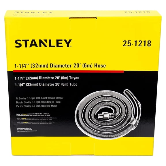 25-1218 Stanley 20' Flexible Wet/Dry Vacuum Hose