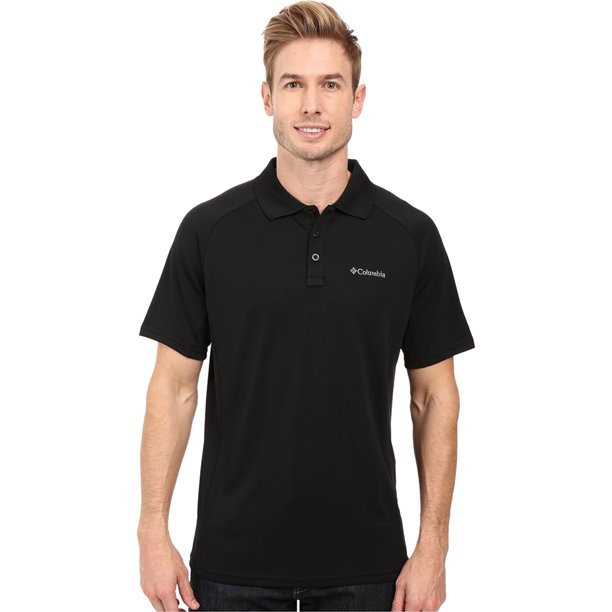 Polo de rugby Columbia Blasting Cool II para hombre negro mediano