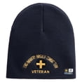 thumbnail image 5 of U.S. Army 33rd Infantry Brigade Combat Team Symbol Embroidered 8 Inch Solid Knit Short Beanie Made in USA - Navy OSFM, 5 of 5