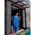 thumbnail image 3 of Women's Chiffon Leopard Turkish Kaftan Pockets Swimwear Bikini Cover Up Maxi Dress, Tiedye Blue, One Size, 3 of 3