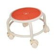 thumbnail image 4 of Low Roller Seat Stool Pedicure Stool Round Housework Stool Comfortable Swivel Chair Shoe Changing Stool Seat for Fitness Home Orange, 4 of 8