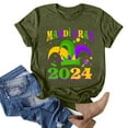 thumbnail image 4 of PMUYBHF Mode Décontractée pour Femmes Chemises Imprimées Mardi Col Rond Manches Courtes Tee Tops Tunique Blouse 3979 TG, 4 of 5