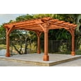 thumbnail image 2 of 14 ft. x 14 ft. Pacific Redwood Double Beam Premium Pergola, 2 of 3