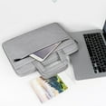 thumbnail image 5 of Hiroekza Laptop Sleeve Case - Lightweight Polyester Laptop Bag for 14-15.6 Inch Notebooks, Multi-Functional with Large Capacity for Accessories, Ideal for Work & Travel Gray, 5 of 6