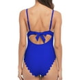 thumbnail image 5 of Womens One Piece Swimsuits Scalloped High Cut Backless Monokinis Bathing Suits, 5 of 6