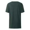 thumbnail image 4 of TYGHBN Women's Casual V Neck Pocket Tee Short Sleeve Basic Top for Everyday Wear In Spring and Summer Machine Washable Versatile Style for Pairing with Pants Athletic Shirts Women Loose Fit Long, 4 of 4