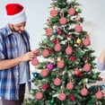 thumbnail image 1 of Boules de Noël Moelleuses pour Décoration d'Arbre, Couleur Rouge et Blanc, Taille 8 cm, Lot de 6 Boules de Noël Moelleuses Rouges et Blanches 8 cm X1, 1 of 6