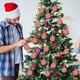 thumbnail image 1 of 6 Pack Red And White 8cm Fuzzy Christmas Balls Ornament For Tree, 1 of 6
