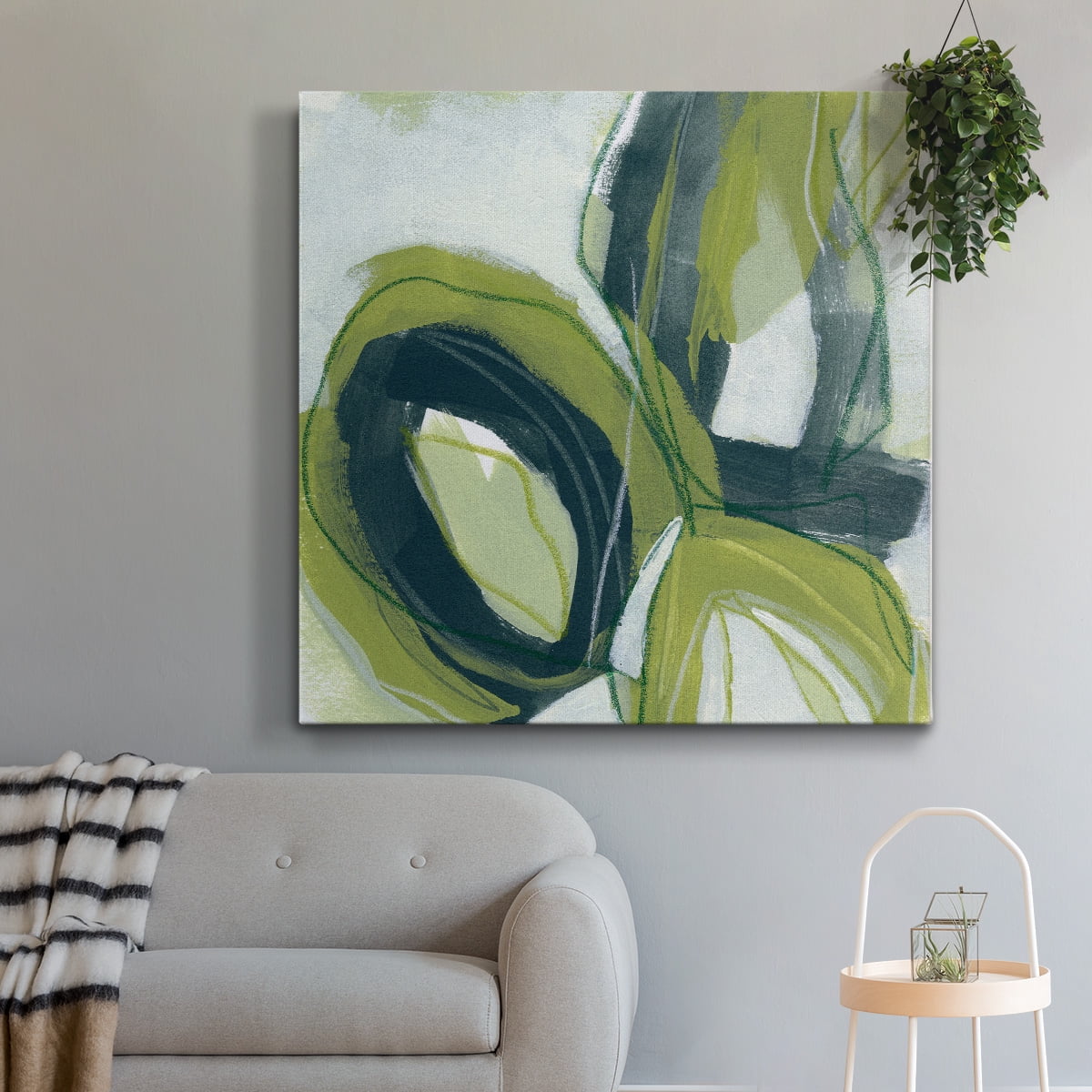 Wexford Home Verdigris Motion I-Premium Gallery Wrapped Canvas, 24" x 24" - Ready to Hang