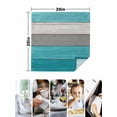 thumbnail image 4 of Turquoise Wood Grain Cloth Napkins Set of 8 Reusable Dinner Napkins, Country Retro Wooden Plank Gray Cocktail Napkin Washable Table Napkins for Wedding/Holiday Party/Baby Shower 20"x20", 4 of 7