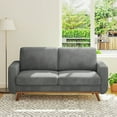 thumbnail image 4 of Neche 68" Corduroy Sofa for Living Room, 2 Seater Modern Couch for Small Space Office, Comfy Loveseat in a Box, Grey, 4 of 8