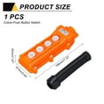 thumbnail image 2 of Uxcell Rain Proof Hoist Crane Push Button Switch, Up Down Left Right Switch Pendant Control Station Momentary COB-62, 4 Way Orange, 2 of 6