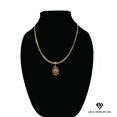 thumbnail image 1 of Collar de oro de 14 quilates con colgante de Rosa Ovalada, el mejor regalo unisex para madre, padre, novia, novio, ella, él, collar de cadena cubana de 14 quilates de Aria Jeweler Daily, 1 of 5