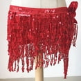 thumbnail image 4 of XIAOCHA Women's Belly Dance Costume Hip Scarf With Fringe, 4 of 6