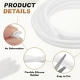 thumbnail image 3 of Uxcell Kerf Weather Stripping Seal Strip (32.8ft x 5/16") - Bulb Bubble Kerf Noise Reduction Rubber Flange Window Weatherstrip Seal for Door Frame Windows Card Slot, White, 3 of 6