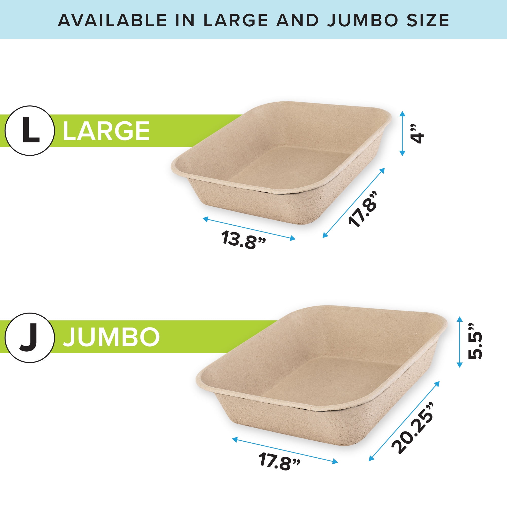 Kitty Sift Eco Friendly Disposable Cleaning Litter Box for Cats Jumbo Size Pack of 6 Walmart
