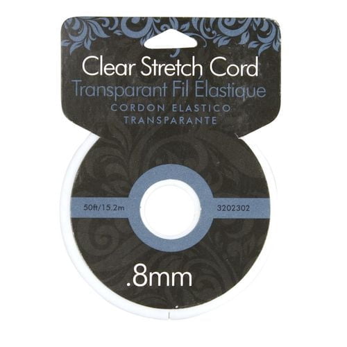 Cousin's 0.8 mm Clear Stretch Cord, 15.2 m (50 ft)