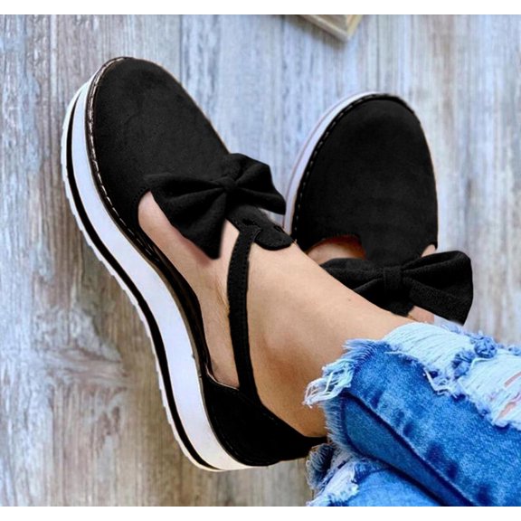 Kayannuo Shoes for Women Fall Clearance Women's Breathable Flat Round Toe Bowknot Buckle Strap Casual Single Shoes
