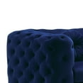 thumbnail image 3 of Benjara Chesterfield Design Fabric Chair w/ Track Arms & Angled Metal Legs-Blue, 3 of 4