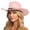 Pink, variant on Valora Wide Brim Western Cowboy Hat Classic Curved Design For Men Women Red