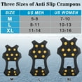thumbnail image 2 of Ice Snow Cleats for Shoes and Boots,Walk Traction Cleats Crampons Anti Slip 11 Studs Ice Snow Grippers Over Shoe for Men Women Walking on Snow Ice, 2 of 7
