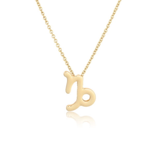 Collar del zodiaco Minnieouse Capricornio dorado Ajustable Cómodo Ins Personalidad Superficie lisa