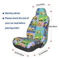 thumbnail image 3 of Yiaed Construction Machinery Print Car Seat Covers,Universal Auto Seats Protector Fits for Car,SUV Sedan,Truck,Automotive Seat Covers & Accessories, 3 of 5