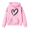 thumbnail image 4 of Zylarhe Girls Boys Sweatshirt Girls Hoodies & Sweatshirts Cute Graphic Long Sleeve Soft Sweatshirt for Kids - Stylish Pullover Top for Young Girls Pink 7-8 Years, 4 of 4