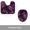 thumbnail image 3 of PhooArto Toilet Lid Cover and U-Shaped Toilet Floor Mat Set of 2 Pieces, Purple Galaxy Bees Pattern Toilet Mat Set, Machine Washable Seat Covers Non-Slip Absorbent Rugs, 3 of 6