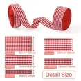 thumbnail image 2 of 50m 5 Style Polyester Ribbon Tartan Ribbon Pale Violet Red 1/4~1-1/2 inch(6~38mm) 10m/style, 2 of 7
