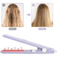 thumbnail image 3 of Mini Hair Straightener Ceramic Flat Iron for Short Hair Travel Size 2 in 1 Fast Heat Up Purple, 3 of 4
