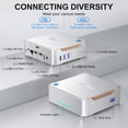 thumbnail image 4 of KAMRUI GK3 Plus Mini PC 16GB RAM 512GB M.2 SSD, Intel 12th Alder Lake N95 (up to 3.4GHz) Mini PC Windows 11 Pro, 2.5''SSD, Gigabit Ethernet, 4K UHD, WiFi, BT, VESA/Home/Business Mini Desktop Computer, 4 of 5
