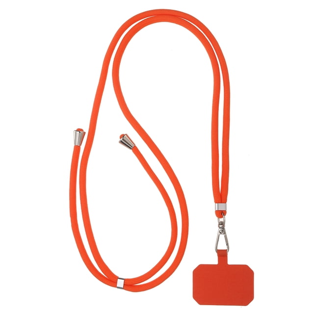 Lanyard para teléfono inteligente Uxcell, lanyard universal para teléfono celular, correa ajustable para teléfono, lanyard cruzado, parche naranja