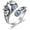 A01-Hummingbird, variant on Turquoise Butterfly Adjustable Ring Sterling Silver Sunflower Thumb Rings Vintage Butterfly Spoon Jewelry Gifts for Women