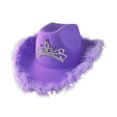 thumbnail image 2 of GUOOL Cowboy Hat Wide Brim Decor Novelty Cowgirl Hat for Halloween Dancing Cosplay, 2 of 9