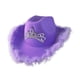 thumbnail image 2 of Sombrero de vaquero de moda, sombrero de vaquera de ala ancha, sombrero de disfraz con corona de tiara para eventos Púrpura, 2 of 9