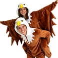 thumbnail image 5 of CVBCOS Adult Bald Eagle Halloween Unisex Costume Onesie Pajamas-Plush One Piece Cosplay Suit for Women and Men, 5 of 7