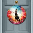 thumbnail image 2 of Hello 2025 Doberman Pinscher Celebrates Happy New Year Firework Balloon Round Wood Sign Doberman Dog Lover Gifts Hanging Wall Home Decor - 02024, 2 of 5