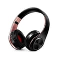 thumbnail image 2 of Auriculares Bluetooth sobre la oreja auriculares inalámbricos estéreo orejeras de cuero suave micrófono incorporado para PC/teléfonos móviles/tv, 2 of 2