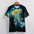 thumbnail image 3 of Jellyfish Ocean Style T Shirts Basic T-Shirt Short Sleeve Ladies Tee Shirt Summer Graphic Clothing, 3 of 6