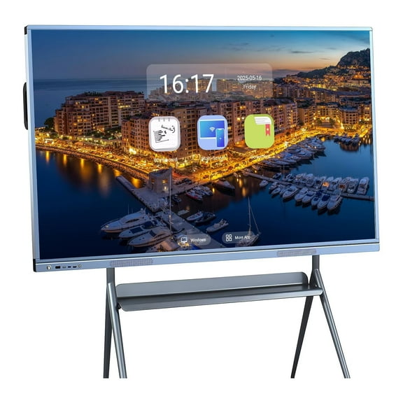 BELNET Smart TVs, Digital Electronic All-In-One Computer Touch Whiteboard and Screen Mirroring, 55 Inch 2160P Monitor Built-In Camera Player for Advertisin